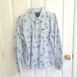 Southern Thread Pearl Snaps Long Sleeve Shirt (M)